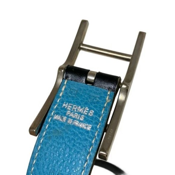 HERMES Hapi - Blue Jean Silver Togo Hardware Square G Belt main image 2